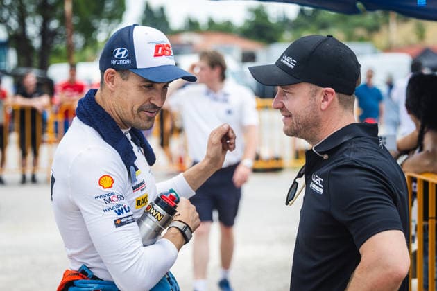 AUTO - WRC, Motorsport Rallye, WM - ACROPOLIS RALLY GREECE 2026 SORDO Daniel, CARRERA Candido, Hyundai i20 N Rally1, portrait during the 2026 Acropolis Rally Greece, 8th round of the 2026 WRC World Rally Car Championship, from June 25 to 28, 2026 at Loutraki, Greece - LoutrakiGreece  Copyright: xNikosxKatikisx