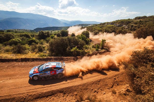 AUTO - WRC, Motorsport Rallye, WM - ACROPOLIS RALLY GREECE 2026 39 Lambros ATHANASSOULAS, Konstantinos SOUKOULIS, Hyundai i20 N, action during the 2026 Acropolis Rally Greece, 8th round of the 2026 WRC World Rally Car Championship, from June 25 to 28, 2026 at Loutraki, Greece - LoutrakiGreece  Copyright: xNikosxKatikisx
