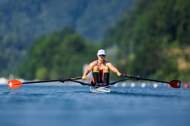 LUCERNE, SWITZERLAND - JUNE 26: Aurelia-Maxima Katharina Janzen of Switzerland competing in the Women s Single Sculls during the Lucerne Regatta - World Rowing Cup III at the Rotsee on June 26, 2026 in Lucerne, Switzerland. Lucerne Switzerland Copyright: xBEAUTIFULxSPORTS TobiasxLacknerx