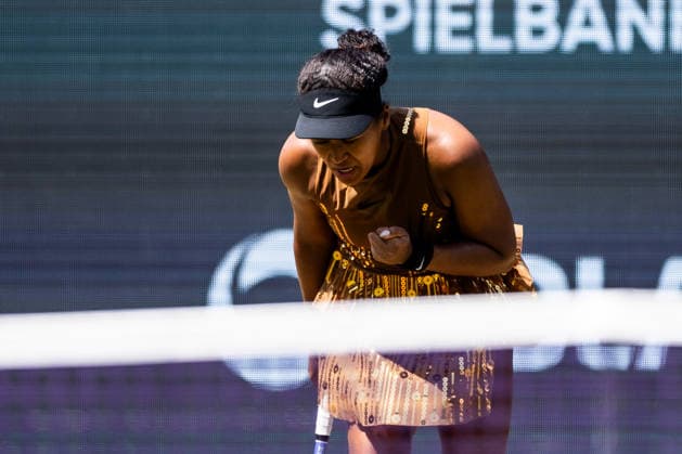BAD HOMBURG, GERMANY - JUNE 26: Naomi Osaka (JPN) cheers during the Bad Homburg Open powered by Solarwatt Singles match between Xinyu Wang (CHN) vs Naomi Osaka (JPN) at Kurpark Bad Homburg on June 26, 2026 in Bad Homburg, Germany. Hessen Germany Copyright: xSteffiexWunderlx