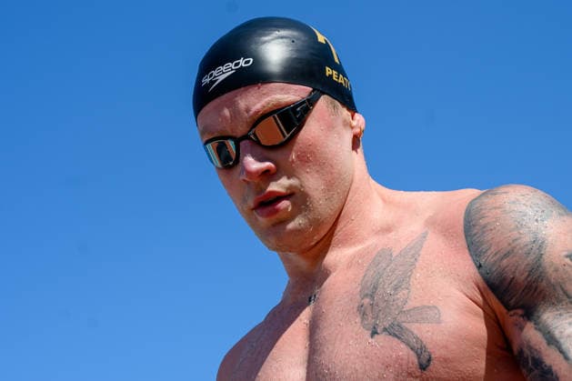 Adam Ramsay Peaty of Great Britain looks on after competing in the 50m Breaststroke Men Heats during the 62nd Settecolli swimming meeting at Stadio del Nuoto in Rome (Italy), June 26, 2026. andreaxstaccioli