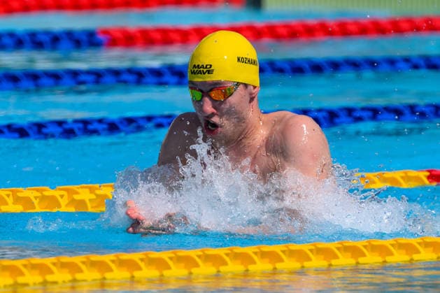 Ivan Kozhakin of Neutral Athletes B competes in the 50m Breaststroke Men Heats during the 62nd Settecolli swimming meeting at Stadio del Nuoto in Rome (Italy), June 26, 2026. andreaxstaccioli