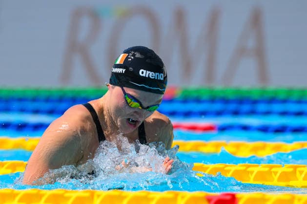 Mona McSharry of Ireland competes in the 100m Breaststroke Women Heats during the 62nd Settecolli swimming meeting at Stadio del Nuoto in Rome (Italy), June 26, 2026. andreaxstaccioli