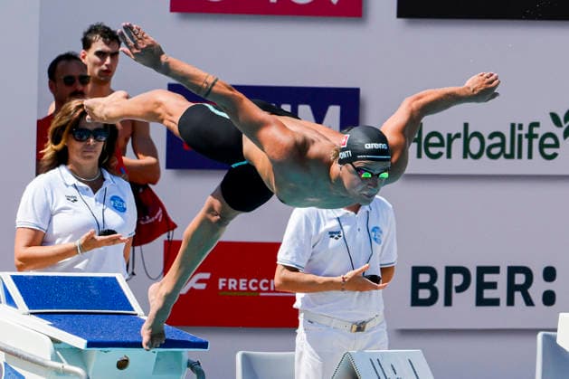 Noe Ponti of Switzerland 100m Butterfly Men Heats during the 62nd Settecolli swimming meeting at Stadio del Nuoto in Rome (Italy), June 26, 2026. ElisaxStaccioli
