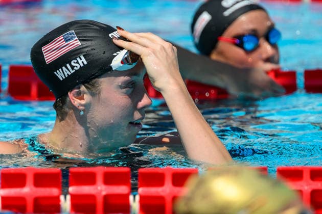 Gretchen C Walsh of United States competes in the 50m Butterfly Women Heats during the 62nd Settecolli swimming meeting at Stadio del Nuoto in Rome (Italy), June 26, 2026. andreaxstaccioli