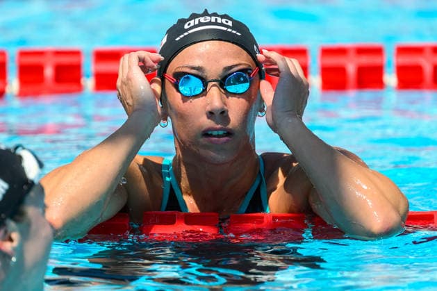 Silvia Di Pietro of Italy competes in the 50m Butterfly Women Heats during the 62nd Settecolli swimming meeting at Stadio del Nuoto in Rome (Italy), June 26, 2026. andreaxstaccioli
