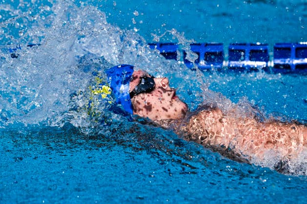 Sport Bilder des Tages Jena Macdougald of Ireland 50m Backstroke Women Heats during the 62nd Settecolli swimming meeting at Stadio del Nuoto in Rome (Italy), June 26, 2026. ElisaxStaccioli