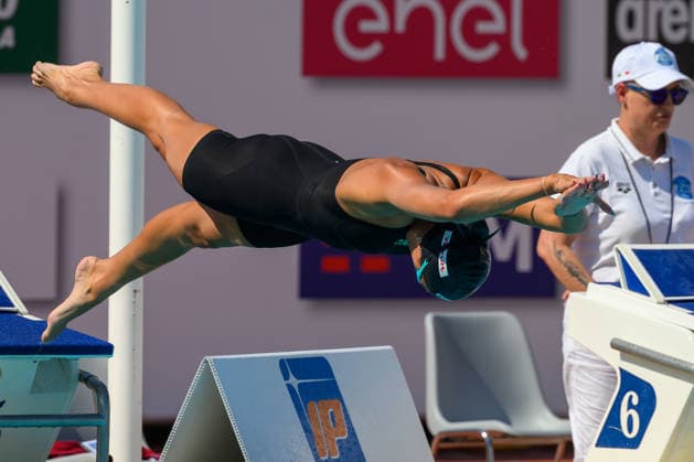 Bianca Nannucci of Italy competes in the 200m Freestyle Women Heats during the 62nd Settecolli swimming meeting at Stadio del Nuoto in Rome (Italy), June 26, 2026. andreaxstaccioli