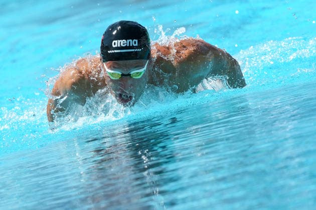 Andrea Camozzi of Italy 100m Butterfly Men Heats during the 62nd Settecolli swimming meeting at Stadio del Nuoto in Rome (Italy), June 26, 2026. antoniettaxbaldassarre