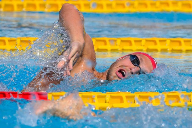 Antonio Djakovic of Switzerland competes in the 400m Freestyle Men Heats during the 62nd Settecolli swimming meeting at Stadio del Nuoto in Rome (Italy), June 26, 2026. andreaxstaccioli
