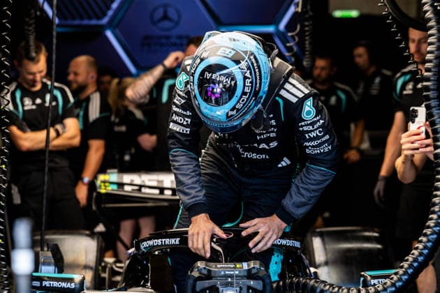 F1 - AUSTRIAN GRAND PRIX 2026 RUSSELL George (gbr), Mercedes AMG F1 Team W17, portrait during the Formula 1 Austrian Grand Prix 2026, 8th round of the 2026 Formula One World Championship, WM, Weltmeisterschaft from June 26 to 28, 2026 on the Red Bull Ring, in Spielberg, Austria - SpielbergAustria  Copyright: xALBERTOxVIMERCATIx