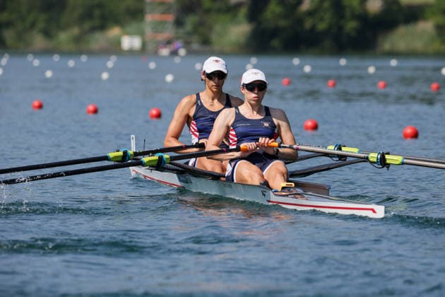 RECORD DATE NOT STATED 26th June 2026; Lucerne, Switzerland; World Rowing Cup Day One; the United States - Womens Double Sculls (W2x) - Heat 2 AnthonyxBenoit
