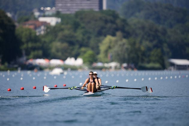 RECORD DATE NOT STATED 26th June 2026; Lucerne, Switzerland; World Rowing Cup Day One; Great Britain - Womens Double Sculls (W2x) - Heat 1 AnthonyxBenoit