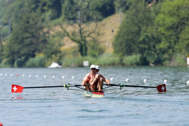RECORD DATE NOT STATED 26th June 2026; Lucerne, Switzerland; World Rowing Cup Day One; Switzerland - Mens Pair (M2-) - Heat 2 AnthonyxBenoit