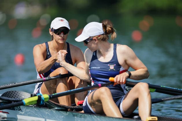 RECORD DATE NOT STATED 26th June 2026; Lucerne, Switzerland; World Rowing Cup Day One; the United States - Womens Double Sculls (W2x) - Heat 2 AnthonyxBenoit