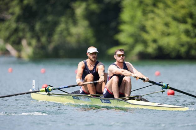RECORD DATE NOT STATED 26th June 2026; Lucerne, Switzerland; World Rowing Cup Day One; Great Britain - Mens Pair (M2-) - Heat 1 AnthonyxBenoit