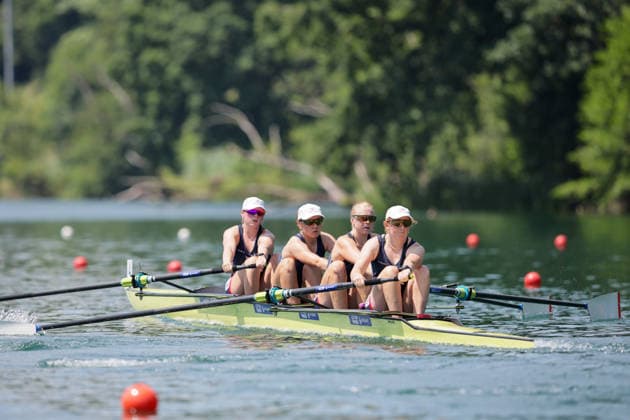 RECORD DATE NOT STATED 26th June 2026; Lucerne, Switzerland; World Rowing Cup Day One; Great Britain - Womens Four (W4-) - Heat 1 AnthonyxBenoit