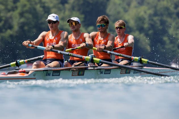RECORD DATE NOT STATED 26th June 2026; Lucerne, Switzerland; World Rowing Cup Day One; the Netherlands - Mens Four (M4-) - Heat 1 AnthonyxBenoit