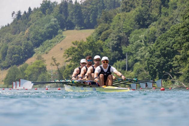 RECORD DATE NOT STATED 26th June 2026; Lucerne, Switzerland; World Rowing Cup Day One; Great Britain - Mens Quadruple Sculls (M4x) - Heat 1 AnthonyxBenoit