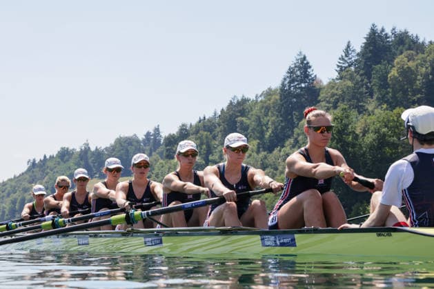 RECORD DATE NOT STATED 26th June 2026; Lucerne, Switzerland; World Rowing Cup Day One; Great Britain - Womens Eight (W8) - Heat 1 AnthonyxBenoit