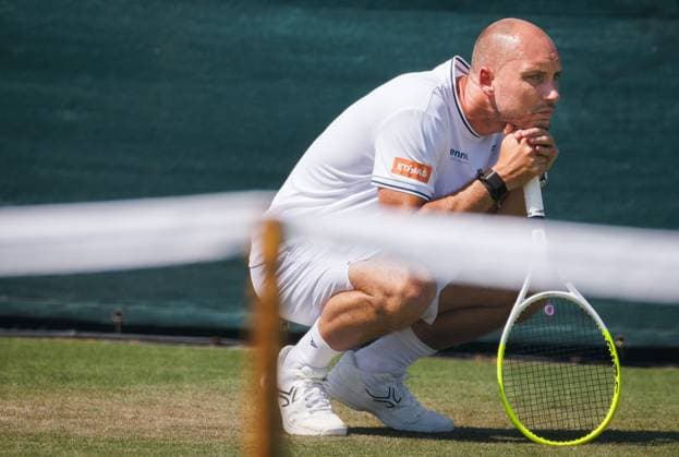 Collignon s coach Steve Darcis and pictured during the afternoon training session the preparations ahead of the Wimbledon grand slam tennis tournament in London, Britain, Friday 26 June 2026. The main tournament is starting on Monday 29th June. BENOITxDOPPAGNE  x179396022x