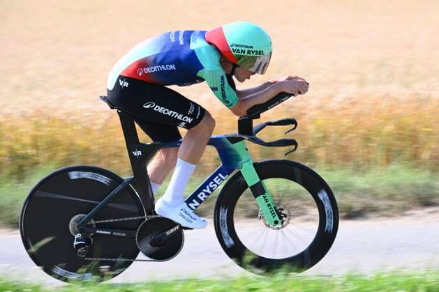 Belgian 2026 National Championship Maarkedal 26 06 2026 MAARKEDAL, BELGIUM - JUNE 26 : De Pestel Sander of Decathlon Cma Cgm Team during the Men Elite Individual Time Trial of the 2026 Belgian National Championships 00st edition an UCI National Championships cycling race of 40 km with start in Maarkedal and finish in Maarkedal on June 26, 2026 in Maarkedal, Belgium, 26 06 2026 Maarkedal Belgium  Copyright: xVincentxKalutx