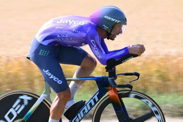 Belgian 2026 National Championship Maarkedal 26 06 2026 MAARKEDAL, BELGIUM - JUNE 26 : De Bondt Dries of Team Jayco Alula during the Men Elite Individual Time Trial of the 2026 Belgian National Championships 00st edition an UCI National Championships cycling race of 40 km with start in Maarkedal and finish in Maarkedal on June 26, 2026 in Maarkedal, Belgium, 26 06 2026 Maarkedal Belgium  Copyright: xVincentxKalutx