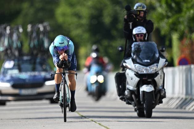 Elite Men Alec Segaert pictured in action during the men s elite individual road time trial race (41,5km) at the Belgian Cycling Championships, in Maarkedal, on Friday 26 June 2026. DAVIDxPINTENS  x179401919x