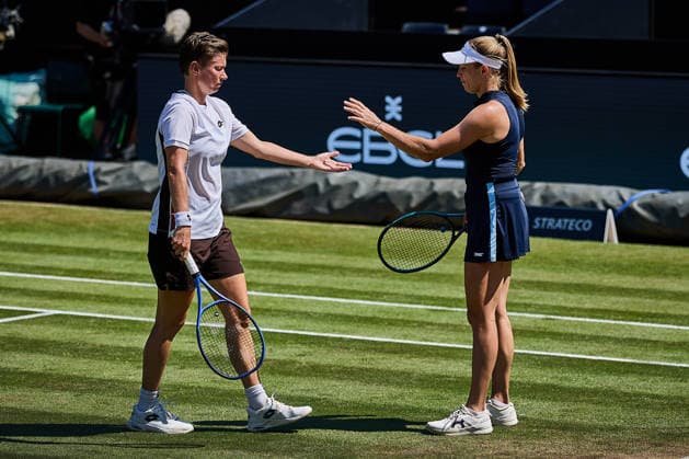 June 26, 2026, Bad Homburg, Hessen, Germany: Demi Schuurs of Netherlands, Ellen Perez of Australia shaking hands during the BAD HOMBURG OPEN powered by SOLARWATTT- WTA500 - Womens Tennis, 26.6.2026 in Bad Homburg (Tennis-Club Bad Homburg), Germany Tennis 2026: WTA, Tennis Damen Bad Hombug Open: Semifinal Doubles: PEREZ SCHUURS 6.4 6:4 MIHALIKOVA NICHOLLS  - ZUMAs343 20260626_zsp_s343_049 Copyright: xMathiasxSchulzx