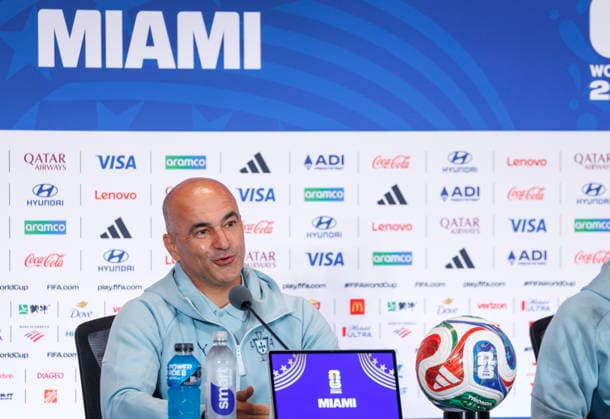 FIFA World Cup, WM, Weltmeisterschaft, Fussball 2026 - Portugal press conference, PK, Pressekonferenz Portugal head coach Roberto Martinez attends a press conference one day ahead of the FIFA World Cup 2026 group stage match between Colombia and Portugal in Miami, Florida, USA, 26 June 2026. MIAMI United States  Copyright: xCRISTOBALxHERRERA-ULASHKEVICHx