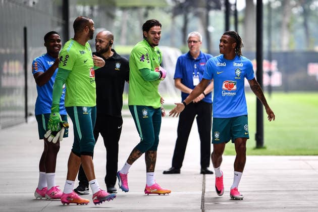 Weverton, Ederson and Danilo enter training at their New Jersey base the Columbia Park Training Facility in Morristown, NJ, United States. (Photo by Rebekah Wynkoop SPP)  Copyright: xRebekahxWynkoop SPPx Sportspressphoto_SPR177440