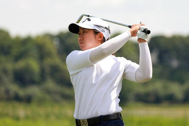 KPMG Women™s PGA, Golf Herren Championship 2026 CHASKA, MINNESOTA - JUNE 26: Jing Yan of Texas hits from the 16th fairway during the second round of the KPMG Women™s PGA Championship 2026 at Hazeltine National Golf Club in Chaska, Minnesota, USA Thursday, June 26, 2026. Chaska Minnesota United States  Copyright: xAmyxLemusx originalFilename:lemus-kpmgwome260626_npLrL.jpg