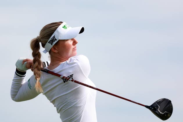 KPMG Women™s PGA, Golf Herren Championship 2026 CHASKA, MINNESOTA - JUNE 26: Olivia Cowan of Germany hits from the 11th tee during the second round of the KPMG Women™s PGA Championship 2026 at Hazeltine National Golf Club in Chaska, Minnesota, USA Thursday, June 26, 2026. Chaska Minnesota United States  Copyright: xAmyxLemusx originalFilename:lemus-kpmgwome260626_npPOl.jpg