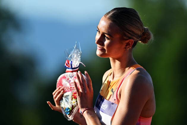 Zagreb, 260626. Sportski park Mladost. Zagreb Meeting, 76th Boris Hanzekovic memorial. In the photo: Phoebe Gill, winner. Photo: Damir Krajac CROPIX Zagreb Croatia Copyright: xxDamirxKrajacx dk_zagreb_meeting119-260626