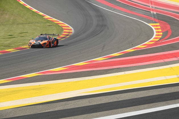 AUTOMOBILE : 24 Heures de SPA Francorchamps - 26 06 2026 58 Garage 59 (GBR) McLaren 720S GT3 EVO (GOLD) driven by Thomas FLEMING (GBR) Louis PRETTE (MON) Benjamin GOETHE (GER), during the CrowdStrike 24 Hours of SPA, 4th round of the GT World Challenge Europe Championship (SRO) on the SPA Francorchamps circuit in Belgium The 25th June 2026. SPA-FRANCORCHAMPSBelgium  Copyright: xMPSxAGENCYx