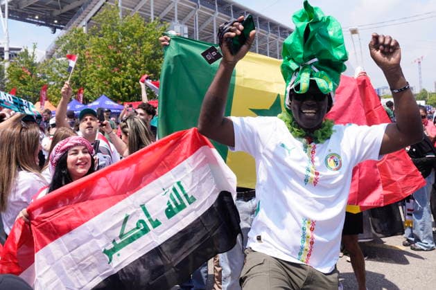 June 26, 2026, Toronto, On, CANADA: Senegal and Iraq fans gather before their group I FIFA 2026 World Cup match in Toronto, Friday, June 26, 2026. Canada News - June 26, 2026  - ZUMAc35_ 20260626_zaf_c35_051 Copyright: xChrisxYoungx