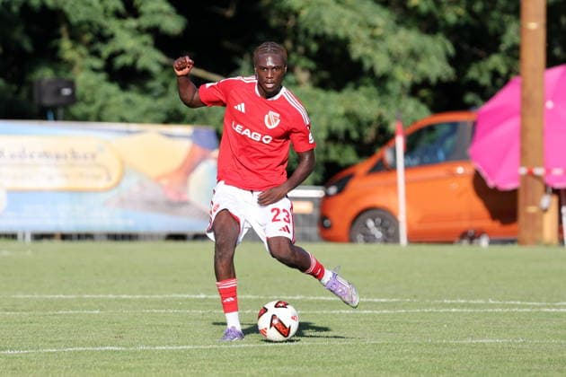 23 Fousseny Doumba (Energie Cottbus) Fussball Testspiel 2026 2027 SV Lok Calau - FC Energie Cottbus *** 23 Fousseny Doumba Energie Cottbus Soccer Friendly Match 2026 2027 SV Lok Calau FC Energie Cottbus
