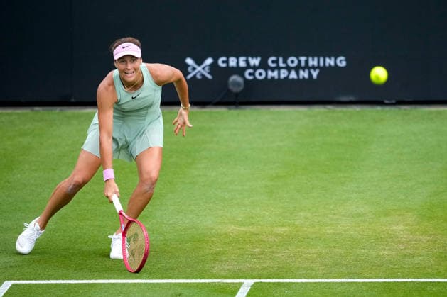 Lexus Eastbourne Open - Day Five Tatjana Maria of Germany competes against third seed Jelena Ostapenko of Latvia during their semifinal match at the 2026 Lexus Eastbourne Open Women s tennis tournament at the Devonshire Park Lawn Tennis Club in Eastbourne, England, on June 26, 2026. Eastbourne United Kingdom  Copyright: xOwenxHammondx originalFilename:hammond-2026lexu260626_npKWz.jpg