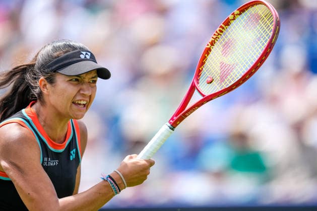 Lexus Eastbourne Open - Day Five Petra Marcinko of Croatia competes during her semifinal match against second seed Madison Keys of the United States at the 2026 Lexus Eastbourne Open Women s tennis tournament at the Devonshire Park Lawn Tennis Club in Eastbourne, England, on June 26, 2026. Eastbourne United Kingdom  Copyright: xOwenxHammondx originalFilename:hammond-2026lexu260626_npm3L.jpg