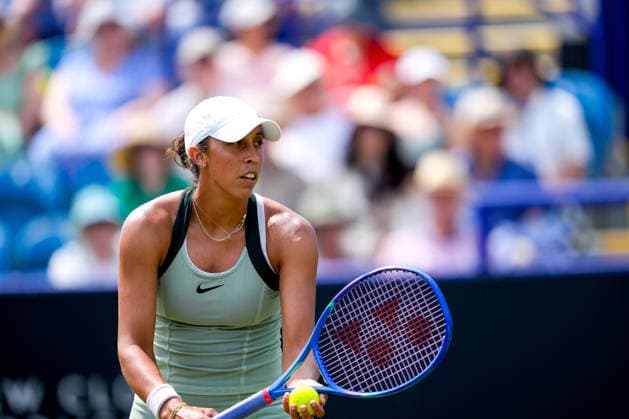 Lexus Eastbourne Open - Day Five Madison Keys of the United States competes against Petra Marcinko of Croatia during their semifinal match at the 2026 Lexus Eastbourne Open Women s tennis tournament at the Devonshire Park Lawn Tennis Club in Eastbourne, England, on June 26, 2026. Eastbourne United Kingdom  Copyright: xOwenxHammondx originalFilename:hammond-2026lexu260626_npElJ.jpg