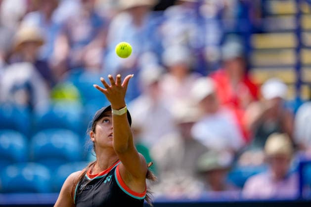 Lexus Eastbourne Open - Day Five Petra Marcinko of Croatia competes during her semifinal match against second seed Madison Keys of the United States at the 2026 Lexus Eastbourne Open Women s tennis tournament at the Devonshire Park Lawn Tennis Club in Eastbourne, England, on June 26, 2026. Eastbourne United Kingdom  Copyright: xOwenxHammondx originalFilename:hammond-2026lexu260626_np7Wi.jpg
