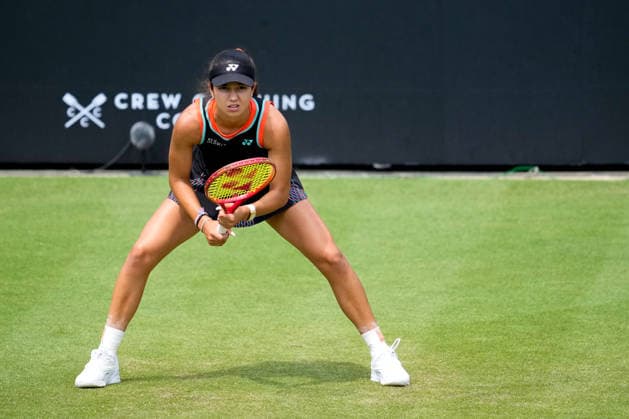 Lexus Eastbourne Open - Day Five Petra Marcinko of Croatia competes during her semifinal match against second seed Madison Keys of the United States at the 2026 Lexus Eastbourne Open Women s tennis tournament at the Devonshire Park Lawn Tennis Club in Eastbourne, England, on June 26, 2026. Eastbourne United Kingdom  Copyright: xOwenxHammondx originalFilename:hammond-2026lexu260626_npape.jpg