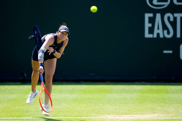 Lexus Eastbourne Open - Day Five Luisa Stefani of Brazil and Gabriela Dabrowski of Canada compete in their semifinal doubles match against Asia Muhammad of the United States and Fanny Stollar of Hungary at the 2026 Lexus Eastbourne Open Women s tennis tournament at the Devonshire Park Lawn Tennis Club in Eastbourne, England, on June 26, 2026. Eastbourne United Kingdom  Copyright: xOwenxHammondx originalFilename:hammond-2026lexu260626_npgLC.jpg