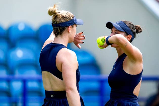 Lexus Eastbourne Open - Day Five Luisa Stefani of Brazil and Gabriela Dabrowski of Canada compete in their semifinal doubles match against Asia Muhammad of the United States and Fanny Stollar of Hungary at the 2026 Lexus Eastbourne Open Women s tennis tournament at the Devonshire Park Lawn Tennis Club in Eastbourne, England, on June 26, 2026. Eastbourne United Kingdom  Copyright: xOwenxHammondx originalFilename:hammond-2026lexu260626_npF2T.jpg