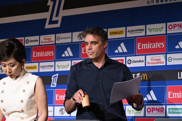 Footbal : Olympique Lyonnais - press conference, PK, Pressekonferenz - Michele Kang A few days after the hearing before the DNCG and the announcement of Michele Kang™s takeover, OL held a press conference with Olympique Lyonnais General Manager Michael Gerlinger. Lyon, June 26, 2026. LYONFrance  Copyright: xMouradxAllilix