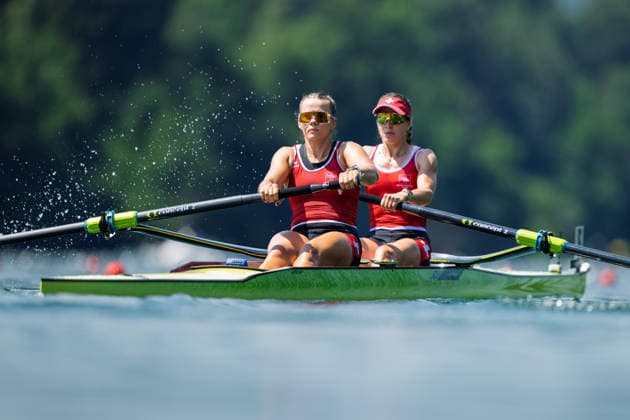 LUCERNE, SWITZERLAND - JUNE 26: Olivia Roth and Sofia Meakin of Switzerland competing in the Women s Pair during the Lucerne Regatta - World Rowing Cup III at the Rotsee on June 26, 2026 in Lucerne, Switzerland. Copyright: xBEAUTIFULxSPORTS TobiasxLacknerx