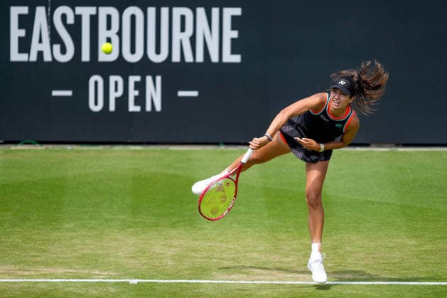 Lexus Eastbourne Open - Day Five Petra Marcinko of Croatia competes during her semifinal match against second seed Madison Keys of the United States at the 2026 Lexus Eastbourne Open Women s tennis tournament at the Devonshire Park Lawn Tennis Club in Eastbourne, England, on June 26, 2026. Eastbourne United Kingdom  Copyright: xOwenxHammondx originalFilename:hammond-2026lexu260626_npoGB.jpg