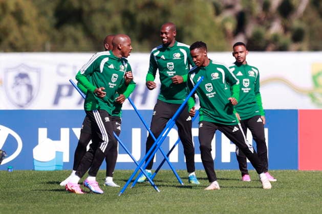 FIFA World Cup, WM, Weltmeisterschaft, Fussball 2026 - South Africa training South African national soccer players attend a training session of the team at the University of Football in Pachuca, Mexico, 26 June 2026, during the FIFA World Cup 2026. Pachuca Mexico  Copyright: xDavidxMartinezxPelcastrex