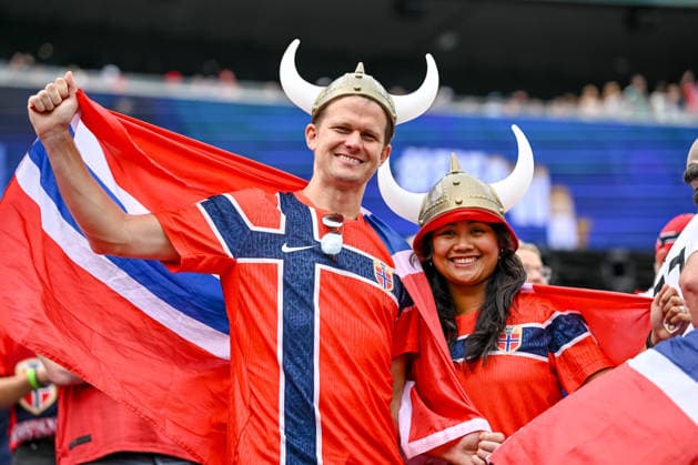 Norway Supporters during the FIFA World Cup, WM, Weltmeisterschaft, Fussball 2026 Group I match between Norway and France at Boston Stadium on June 26, 2026 in Boston, United States. (Photo by Harry Langer DeFodi Images) - *** Norwegian fans during the 2026 FIFA World Cup Group I match between Norway and France at Boston Stadium on June 26, 2026, in Boston, United States. Photo by Harry Langer, DeFodi Images