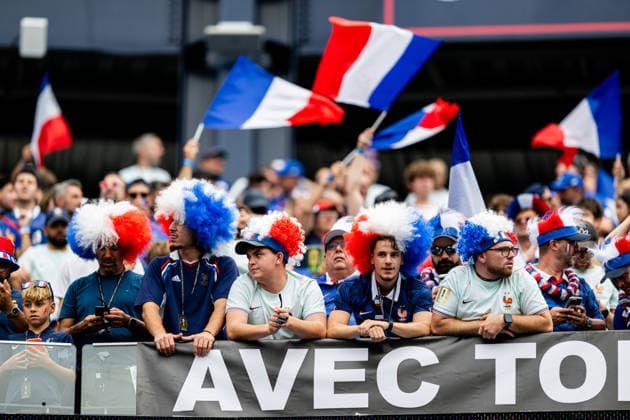 260626 Fans of France ahead of the FIFA World Cup, WM, Weltmeisterschaft, Fussball 2026 group stage football match between Norway and France on June 26, 2026 in Foxborough. Photo: Jon Olav Nesvold BILDBYRAN COP 217 VG0967 bbeng fotboll football soccer fotball vm fotbolls-vm fotball-vm fotbolls-vm 2026 fifa world cup 2026 norge norway frankrike france boston *** June 26, 2026: French fans ahead of the 2026 FIFA World Cup group stage soccer match between Norway and France on June 26, 2026 in Foxborough. Photo by Jon Olav Nesvold. BILDBYRAN COP 217 VG0967 bbeng soccer football fotball World Cup soccer World Cup 2026 FIFA World Cup 2026 Norway Francekrike france boston  Copyright: JONxOLAVxNESVOLD BB260626JE031